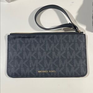 Michael Kors Gray Monogram Wristlet